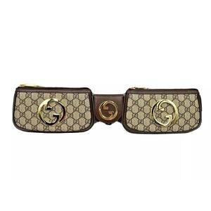GUCCI Beige/Ebony GG Coated Canvas/Leather Blondie Mini Belt Bag